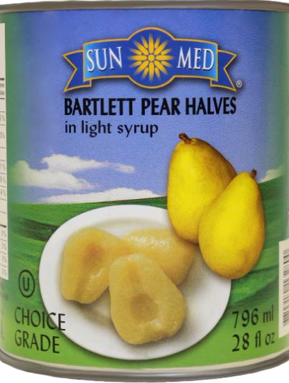 Pears Bartlett Halves – 2.84 L