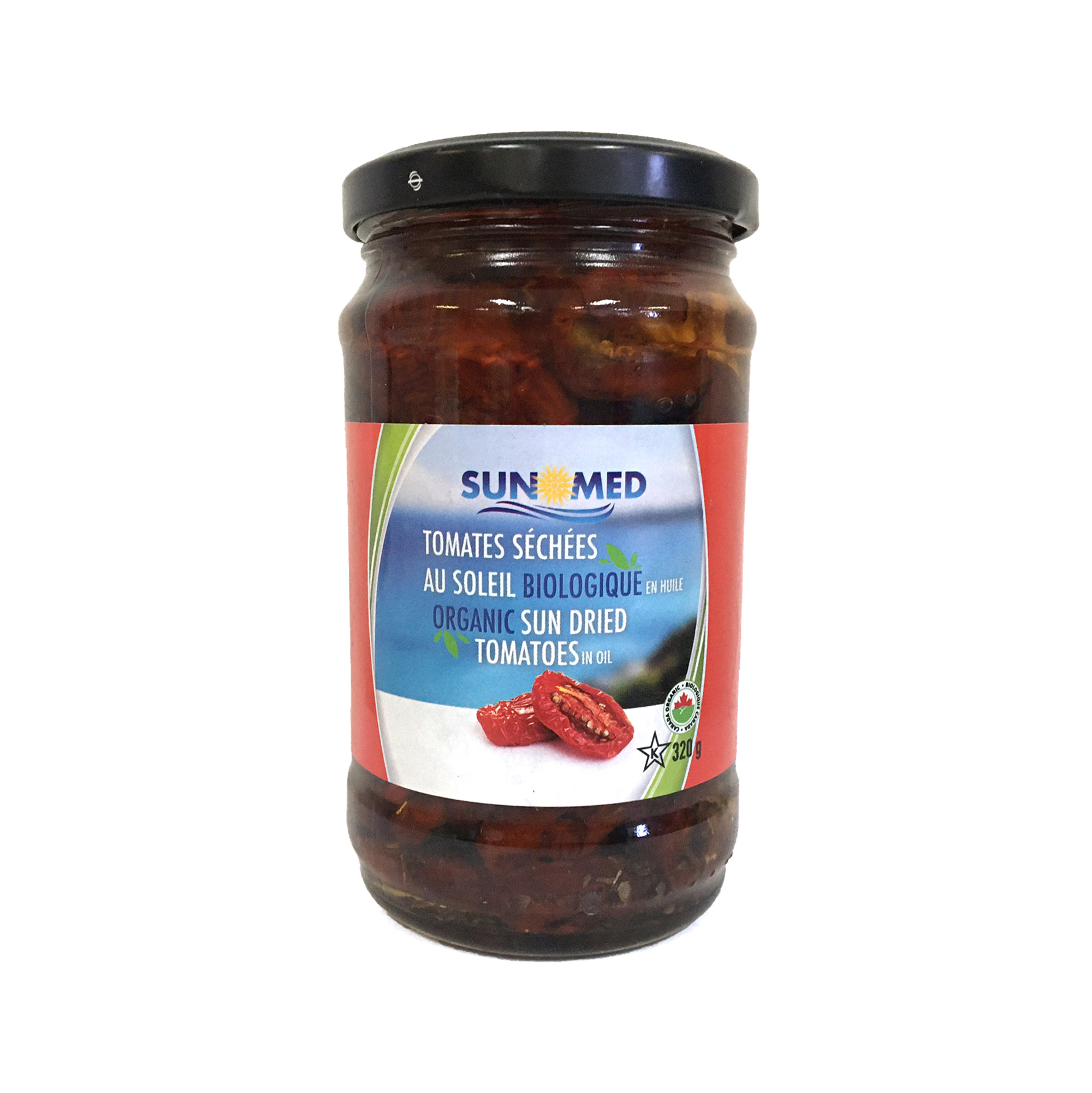 Organic sundried tomatoes in oil glass jars – 320ml