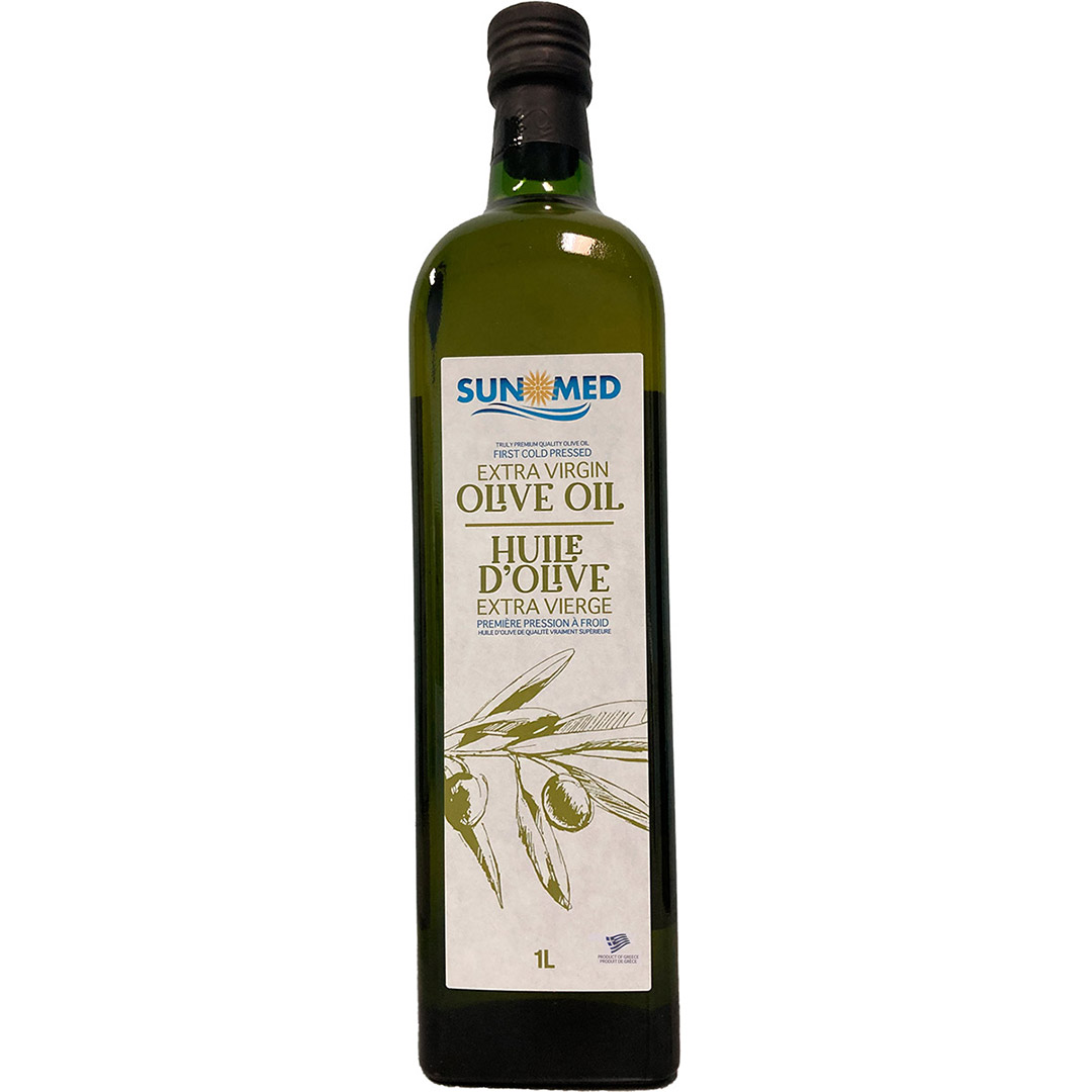 Extra virgin olive oil in glass bottles – 1L