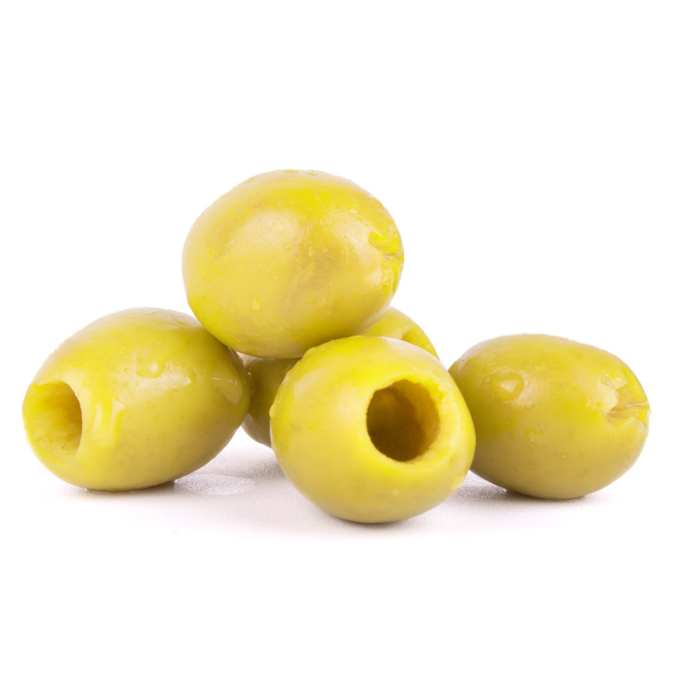 Green pitted olives in bags – 1kg
